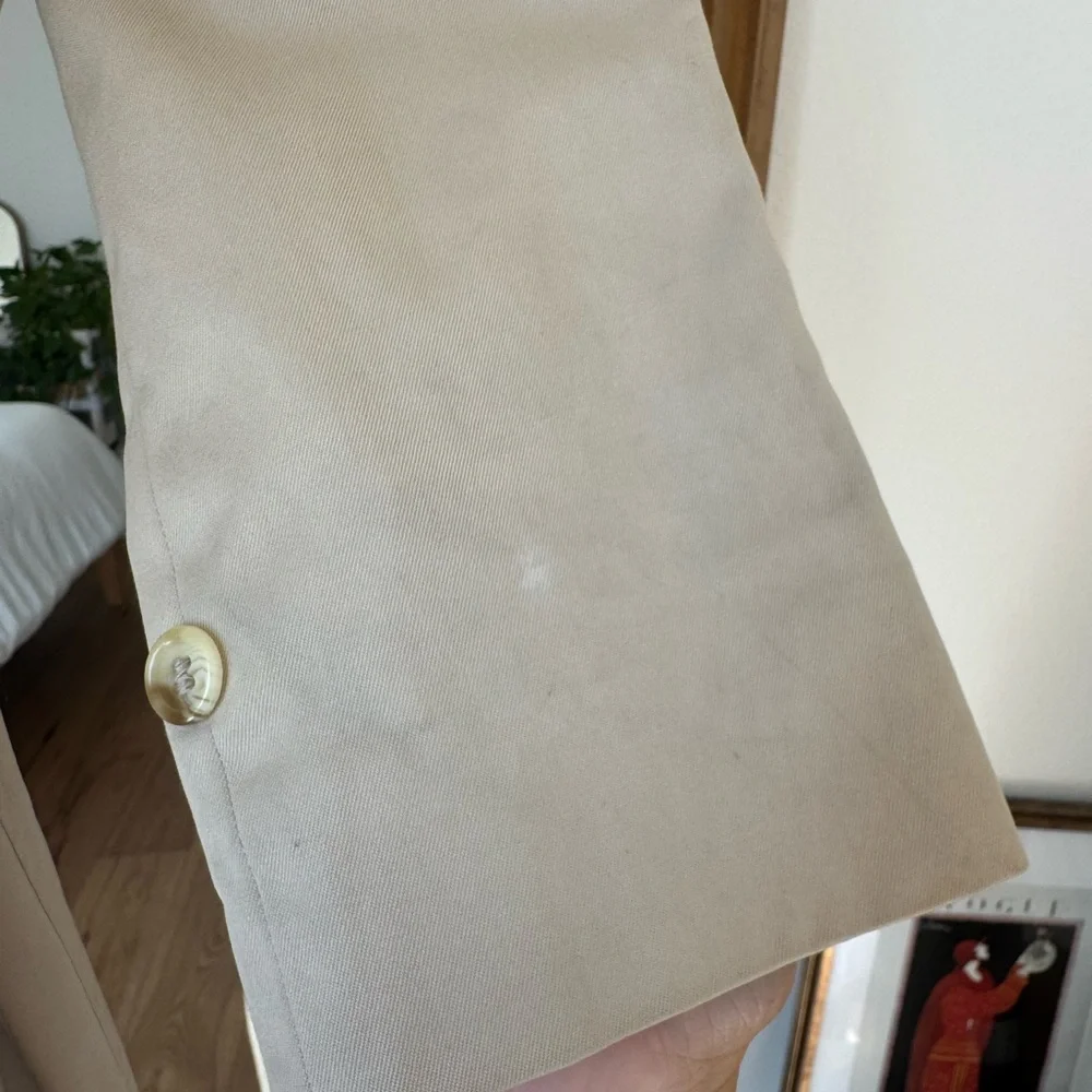 Vintage Burberrys London Trench Coat Nova Check Lined Beige Belted Classic - Picture 4 of 14